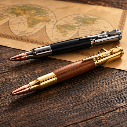 🖊100% Handmade Bolt Action Wooden Bullet casing pen | Crafted From Real Wood & Bullet Casing