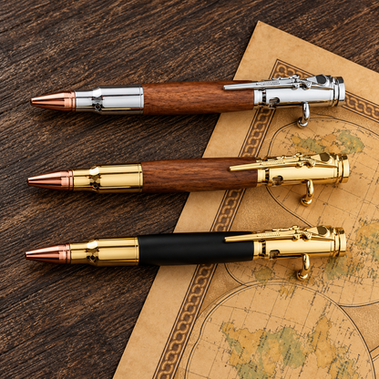 🖊100% Handmade Bolt Action Wooden Bullet casing pen | Crafted From Real Wood & Bullet Casing