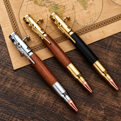 🖊100% Handmade Bolt Action Wooden Bullet casing pen | Crafted From Real Wood & Bullet Casing