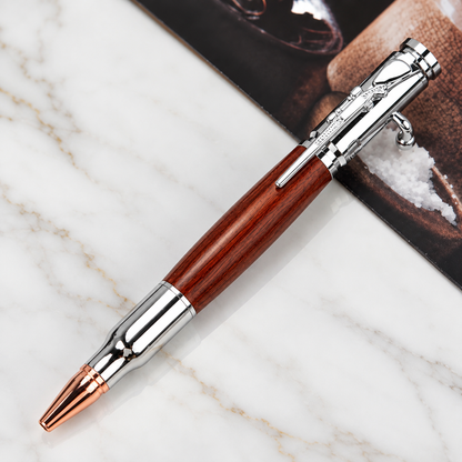 🖊100% Handmade Bolt Action Wooden Bullet casing pen | Crafted From Real Wood & Bullet Casing